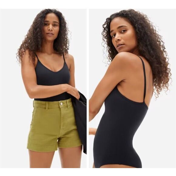 Everlane Black Tank Cami Bodysuit Size Small - Picture 1 of 6